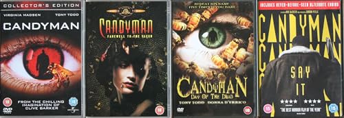 CANDYMAN 1-4 COMPLETE COLLECTION / 1. CANDYMAN / 2. FAREWELL TO THE FLESH / 3. DAY OF THE DEAD / 4. CANDYMAN - SAY IT = ULTIMATE 4x DVD UK SET [dvd]