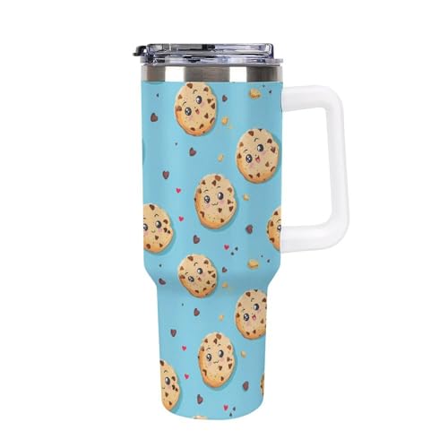 Termo de 40 oz de galletas de alta calidad, botella de agua duradera