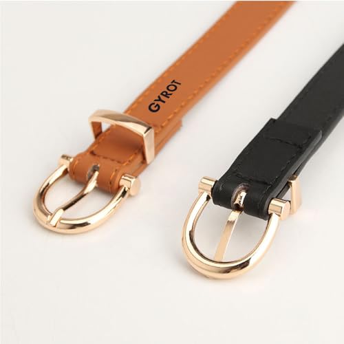 Jeans Dress Pants Women's Belt Fashion Belt with Gold Buckle3