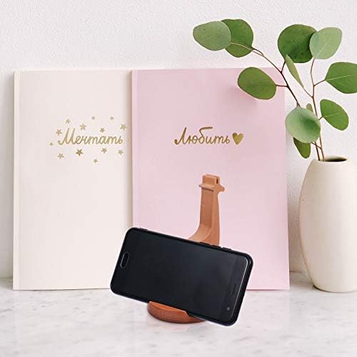 Hemobllo Wood Phone Stand- Giraffe Phone Holder Wooden Cell Phone Stand Animal Phone Holder Desktop Smartphone Stand Phone Cradle Bracket Tablet Stand for Cellphone Make-up Mirror