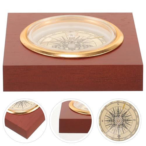 Brújula China Vintage de Madera Tradicional Portátil miniatura 7