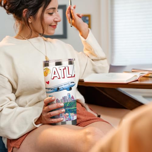 Image of City Travel Mug for City Lover,20oz Double Wall Tumbler Vacuum Insulated Stainless Steel Coffee Cups (Atlanta)