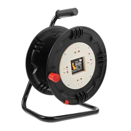 CHILDWEET Electric Cord Reels with Plastic Material and Empty Spool Design Holds 30 Meters of Cable Suitable for Home and Industrial Settings