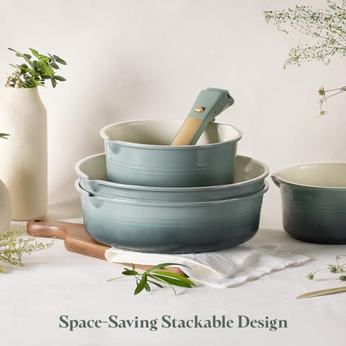 image for CAROTE 20Pcs Titanium Cookware Set, Pots and Pans Set Non Stick, Kitch