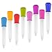 LANGING Lot de 8 Cuisine Compte Gouttes en Silicone et Plastique Pipette Liquide Pipettes