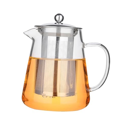 Alipis 32oz Tetera De Vidrio Transparente Con Infusor Tetera De Borosilicato Para Microondas y Lavavajillas