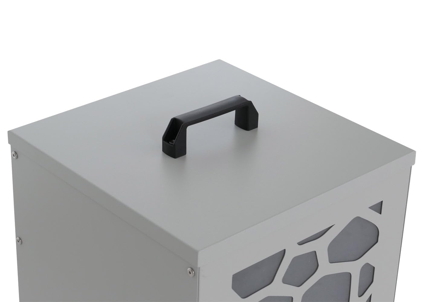 Mendler Contenitore per Pellet Nido Ape HWC-Q30 stoccaggio Pellet, con setaccio Filtro e rotelle 64x36x36cm - Bianco Grigio