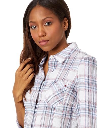 Image of Tommy Hilfiger Women's Plaid Lurex Button Up Shirt