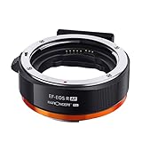 K&F CONCEPT 電子マウントアダプター EF-EOS R AF機能 オートフォーカス キヤノン対応EF/EF-Sマウントレンズ → キヤノン対応RFマウント装着 電子接点付き 三脚座付き 手振れ補正 EXIFデータ記録【メーカー直営店】
