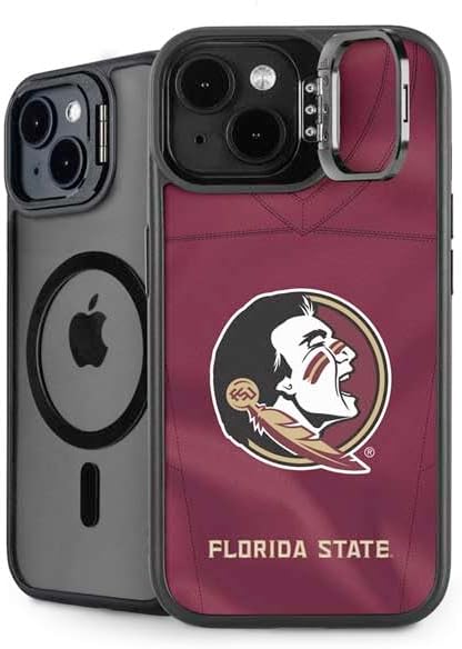 Skinit Kickstand Phone Case Compatible with iPhone 14 - Officially Licensed Florida State FSU Seminoles Maroon Design
