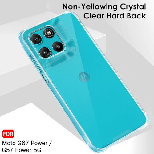 Image of TheGiftKart Crystal Clear Back Cover Case for Motorola Moto G67 Power / G57 Power 5G | Shock Proof 360 Protection | Hard Clear Back Case for Moto G67 Power / G57 Power (PC & TPU, Transparent Bumper)
