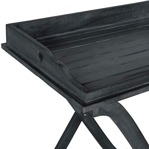 Safavieh PAT6716K Outdoor Collection Covina Mesa bandeja cinza, cinza escuro