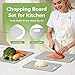 Titanium Cutting Board Set of 3, Titanium Cutting Boards for Kitchen, 100% Double-Sided Titanium Cutting Boards, Separate Raw and Cooked Food Areas, Non-Toxic, Dishwasher Safe (S+ M + L)