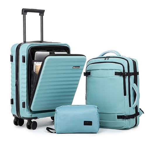 3-Piece Expandable Luggage Set with Spinner Wheels