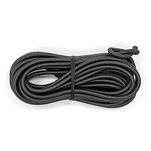 TITAN Bungee Cords / Shock Rope - Strong & Heavy Duty Rope | Multi-Purpose | Multiple Thicknesses & Lengths | Black / White / Blue / Red / Green / Yellow (10mm x 20m, Black)