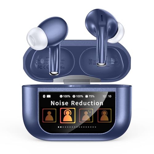 Image of Bucephalus Wireless Earbuds, Ear Buds Active Noise Cancelling with Smart Charging Case, Bluetooth 5.4 Headphones, 48H Playtime & Bass Stereo Sound, Compatible with iPhone, Android, Pad - Navy Blue