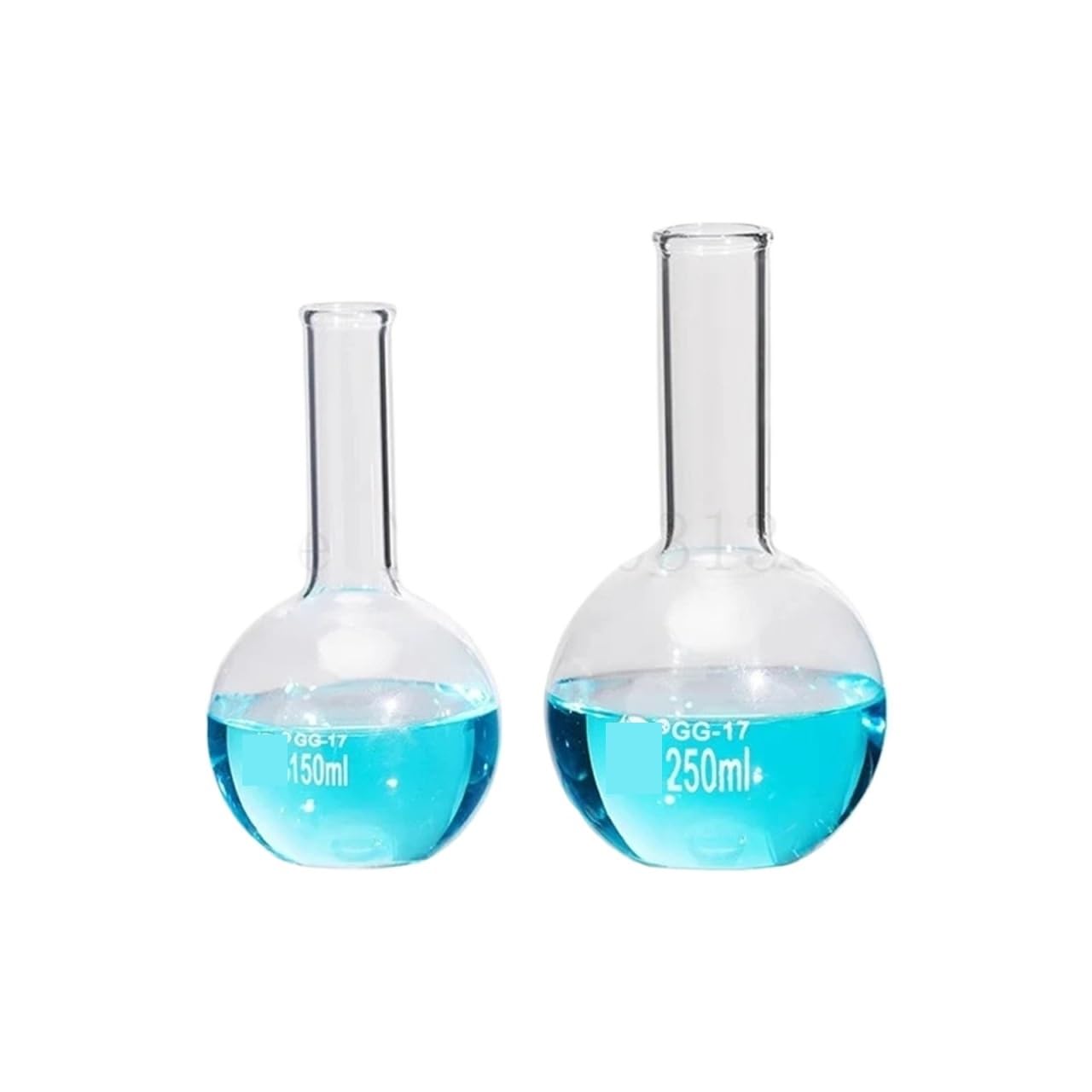 Lab Glass Flat Bottom Long Neck Flask for School Laboratory Experiment(100ml)