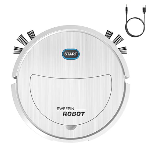 Robot intelligente - Robot aspirapolvere automatico spazzante, collettore di polveri 3 in 1, robot aspirapolvere e con mappatura, ricarica USB Brushless Design per la pulizia della casa adatta