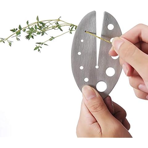 Herb Stripper Tool, Stainless Steel Herb Leaf Zipper for Kale, Chard, Collard Greens, Rosemary and Thyme Cover