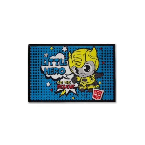 Image of Athom Living Transformer Little Hero to the Rescue Printed Themed Kids Multicolor Premium Nylon Bathmat, with Latex Backing, Anti-Skid, 37 x 57 cm, Pack of 1
