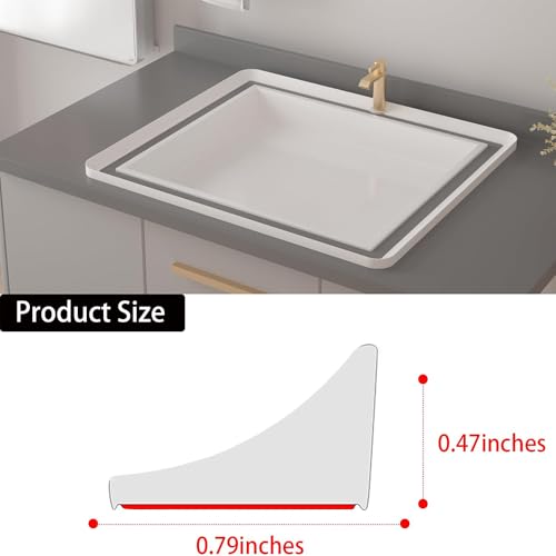 Image of Shower Threshold Water Dam,Self Adhesive Silicone Waterproof Barrier Bathroom and Kitchen Shower Water Stopper Guard for Dry And Wet Separation Caulk Seal Strip Edge Trim(78Inch, Black)