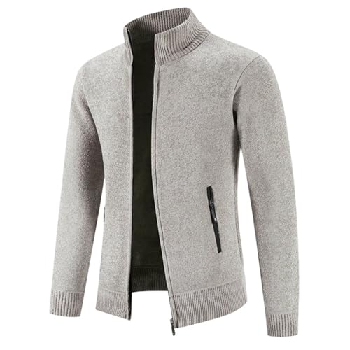 Cardigan tricoté ample avec poche zippée homme gilet maille décontracté