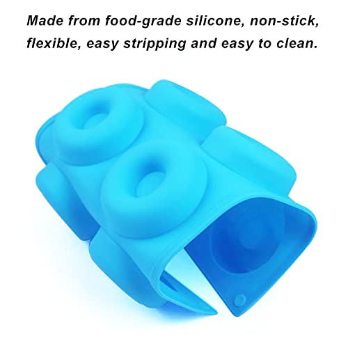 Metluck Silicone Donut Molds, 3 Pcs 8 Cavity Silicone Donut Pan Mold Non-Stick Donut Baking Molds Heat Resistant Reusable Bagel Silicone Donut Molds For Cake Biscuit Donuts Muffins #TOP2