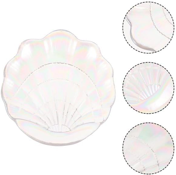 JJLFresheners Multicolor Plastic Seashell Soap Dish Jewelry Tray Organizer for Women Girls Fruit Bowl Decoration