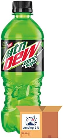 Zero Mountain Dew (MTN) 20 oz Soda Bottles (Pack of 12, Total of 240 FL OZ)