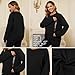 DEBELLY Breastfeeding Sweatshirt Nursing Friendly Oversized Dual Zipper Pullover Long Sleeve Layering Essential for On the Go Feeding,Black,M