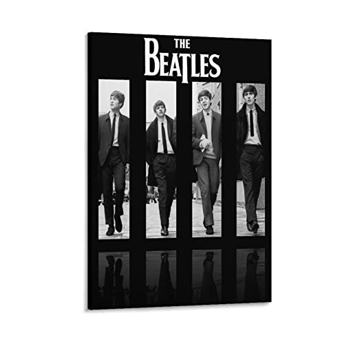 Poster décoratif The Beatles Band – Impression sur toile – Décoration murale moderne pour chambre à coucher – 30 x 45 cm - Les Beatles, Paul McCartney, John Lennon, RIngo Starr, George Harrison Poster décoratif The Beatles Band - Impression sur toile - Décoration murale moderne pour chambre à coucher - 30 x 45 cm