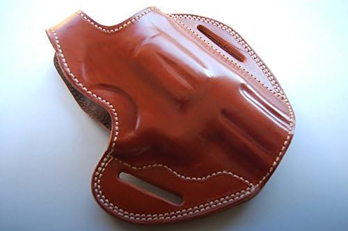 Leather OWB Holster for Taurus Tracker 44 Magnum with 2.5" Barrel (R.H) Black Tan