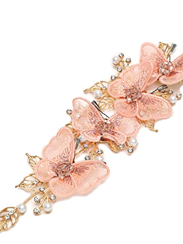 Image of YouBella Fashion Jewellery Butterfly Shape Hair Chain Hair Accessories for Girls and Women