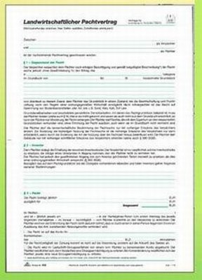 RNK-Verlag Reimer Nachf. Kuhn Premium Pachtvertrag RNK 555 A4 Landwirtschaft