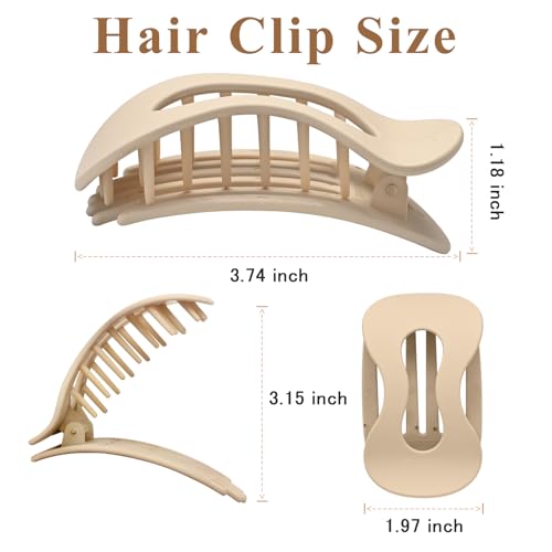 Pinzas planas para cabello, pack de 4 piezas miniatura 2