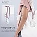 SURPHY 2 Pack Phone Lanyard for Cellphone Case, Phone Wrist Strap for Case, Cellphone Strap with 2-Color Braided, Charm Wrist Lanyard for Women and Men, Pink & Gray