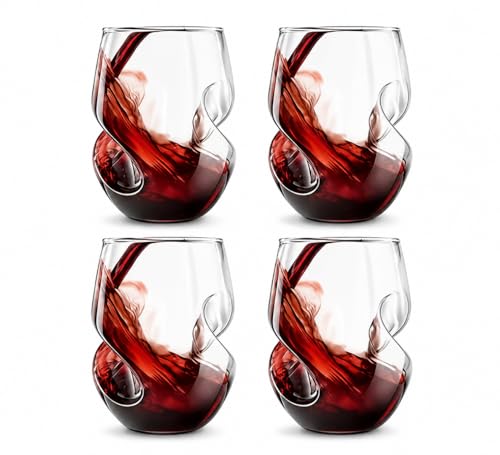 grinkpeak Handcrafted Stemless Tumblers (Set of 4, 16 oz)