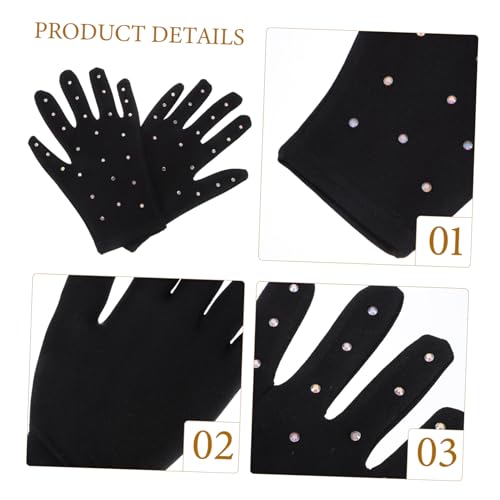 1 Pair Padded Figure Skating Gloves for Performance Stage Decorative Skating Gloves for Practice and Competition4