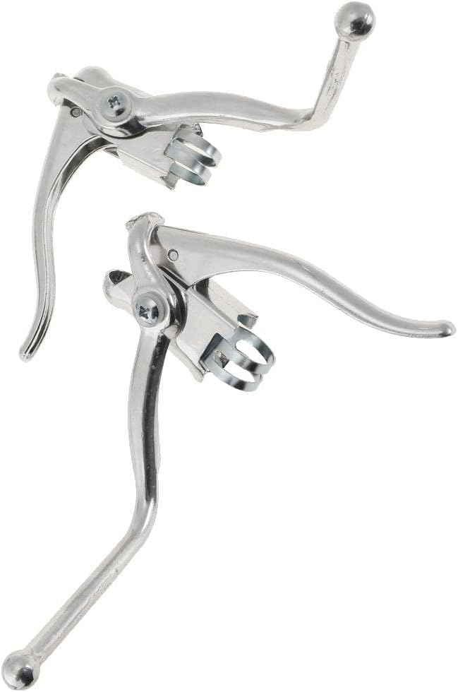 UJEAVETTE 1 Pair Vintage Road Bike Safety Dual Brake Levers Racing Mountain Bicycle Drop Bars 22.2mm Handbrakes