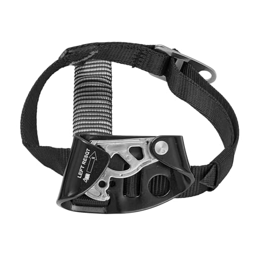 RESQT Foot Ascender Outdoor Rock Climbing Tree Arborist Mountaineering Rappelling Equipment Climbing Device for 8-13mm Rope (Left-Black)