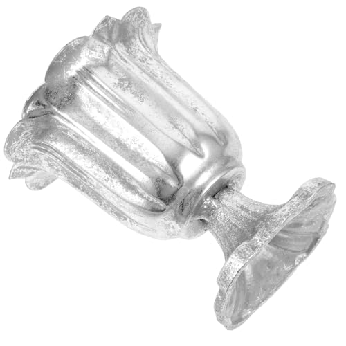 CONGARTENO European Vintage Roman Column Planter Pot Cast Iron Base Flower Arrangement Vase Wedding Decorative Desktop Flowerpot for Pathway and Display