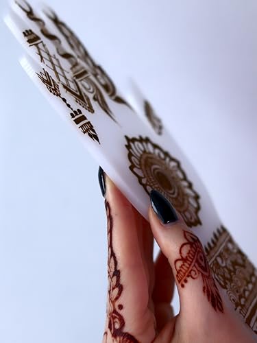 Acrylic Hand for Henna Practice - Reusable Plastic Board for Henna Cones Paste | Beginners Henna Kit for Mehendi Art
