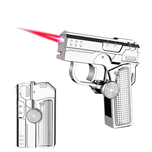 DGHNBMGNG Multifunktionales 5-in-1-Feuerzeug, faltbar, tragbar, Winddichte Jet-Flamme, nachfüllbares Butan, Kerze, Campinggeschenk for Männer (ohne Gas)(Silver) DGHNBMGNG Multifunktionales 5-in-1-Feuerzeug, faltbar, tragbar, Winddichte Jet-Flamme, nachfüllbares Butan, Kerze, Campinggeschenk for Männer (ohne Gas)(Silver)