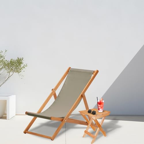 Table de jardin pliante bois 40x40 cm, petite table basse d'extérieur - 5