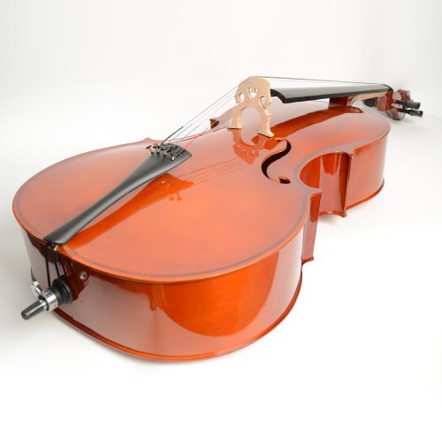 Lykos 4/4 Professional Wood Acoustic Cello Beautiful Varnish Finishing+ Case + Bow + Rosin For Beginner (Retro) #TOP5