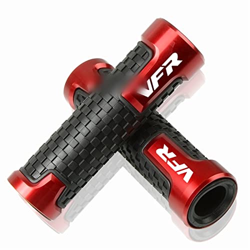 Poignées de guidon moto VFR 800 VTEC 750 Fi NC30 universel 22 mm rouge - 2