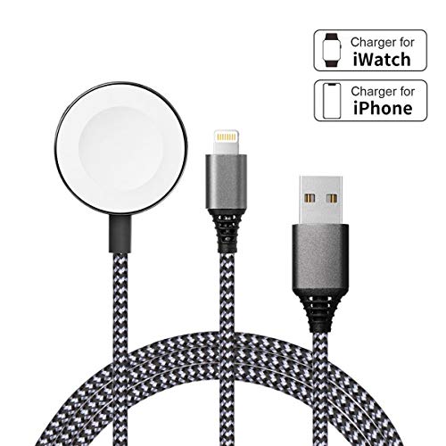 WATOE iWatch Charger Magnetic 2 in 1 Wireless Charging Cable for Apple Watch