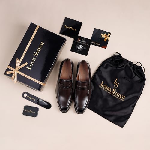 Image of LOUIS STITCH Formal Shoe For Men Lace-up Shoes |Breathable Lining, Moccasins Style | Comfortable for Business, Casual, Daily Wear & Parties (SXMCBB)