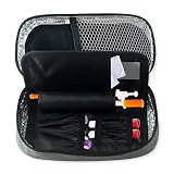 ↛Fácil de transportar: esta bolsa de viaje para insulina no ocupará mucho espacio, el forro interior y la capa de lámina de algodón perlado se pueden aislar y el tamaño es de 8,26 x 1,77 x 4,33 pulgadas.