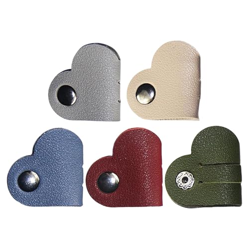 Organisateur De Cordon De Cœur - Cordon Cord | Ciles De Câble En Cuir PU | Portable De Gestion Des Câbles De Données Pour Les Écouteurs, Les Câbles De Charge, Les Écouteurs, Le Bureau Ou Le Sac À Dos